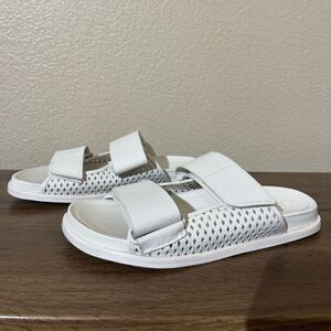 MERCEDES CASTILLO White Slide Sandals